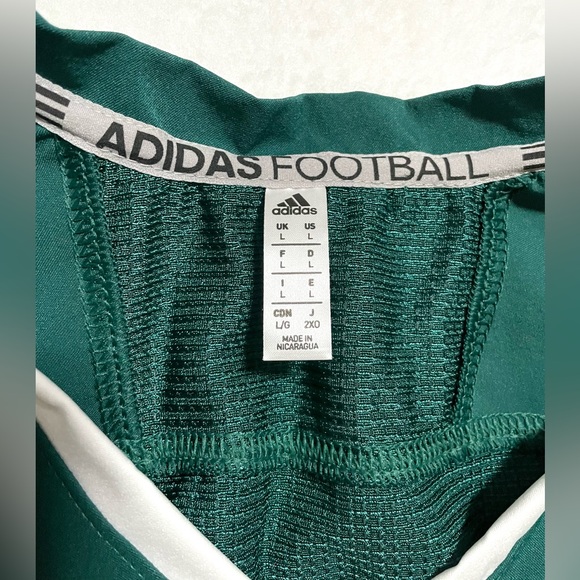 Adidas American Football Jersey Men’s Size large Emerald Green and White NWT - Picture 4 of 11